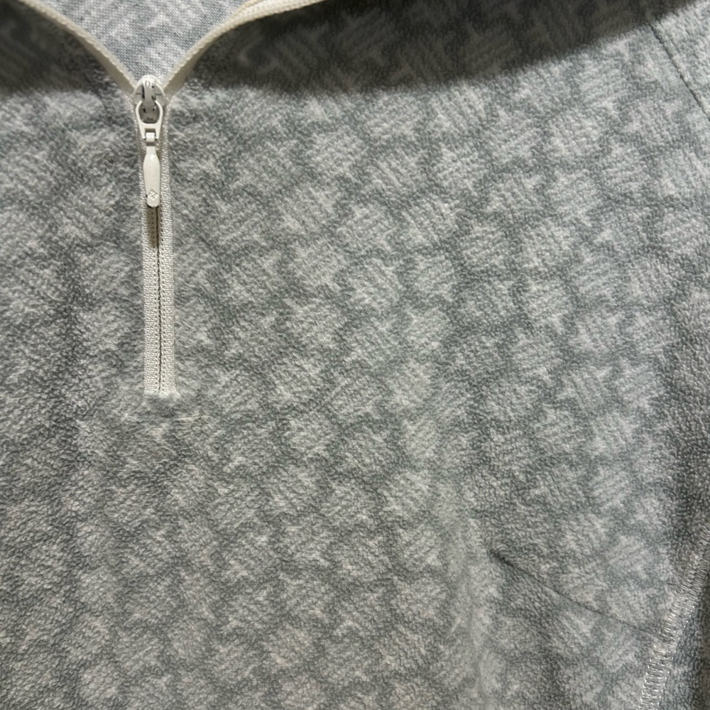 Columbia Gray Patterned Quarter-Zip Pullover - image 3